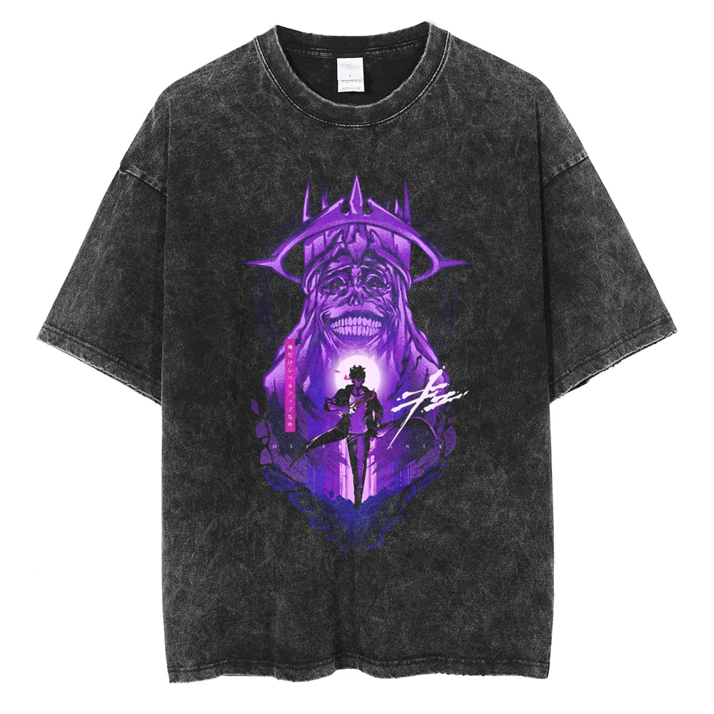 Solo Leveling Sung Jin-Woo Shadow Soldier Vintage Tee